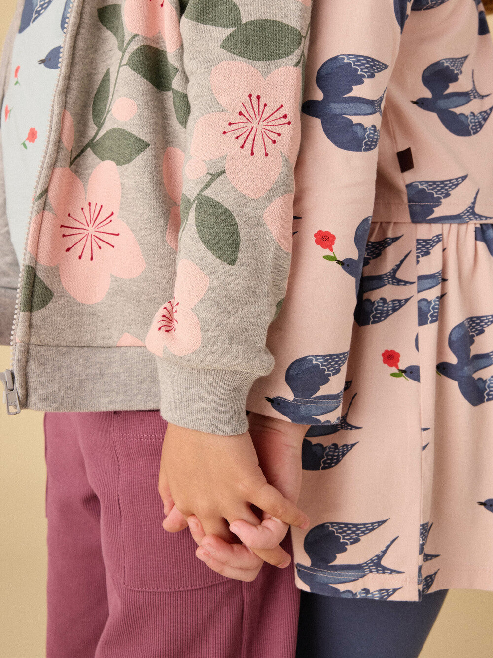 Tea Plum Blossom Easy Fit Hoodie