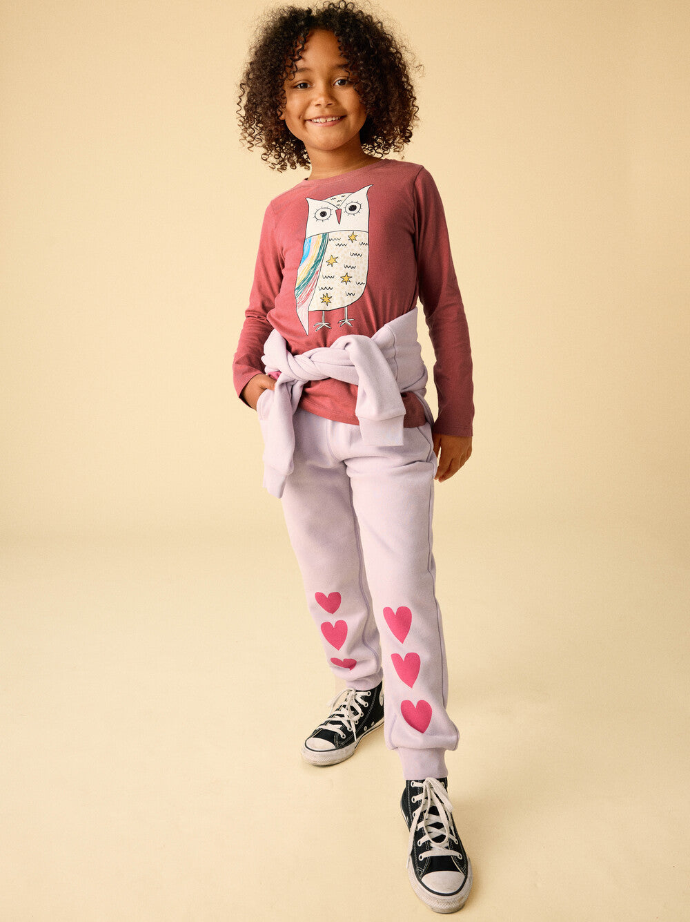 Tea Rainbow Eagle Owl Graphic T-Shirt