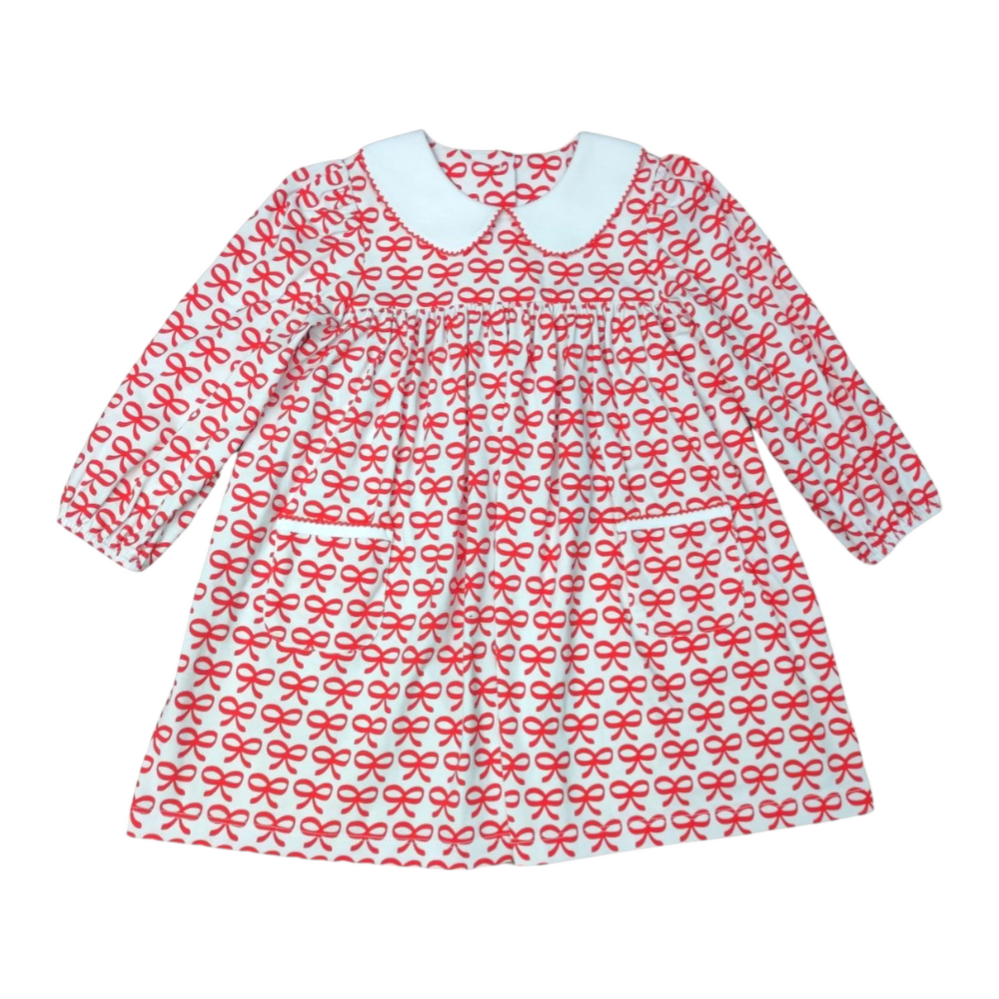 Whimsy Bay Christmas Bows Maddie Dress