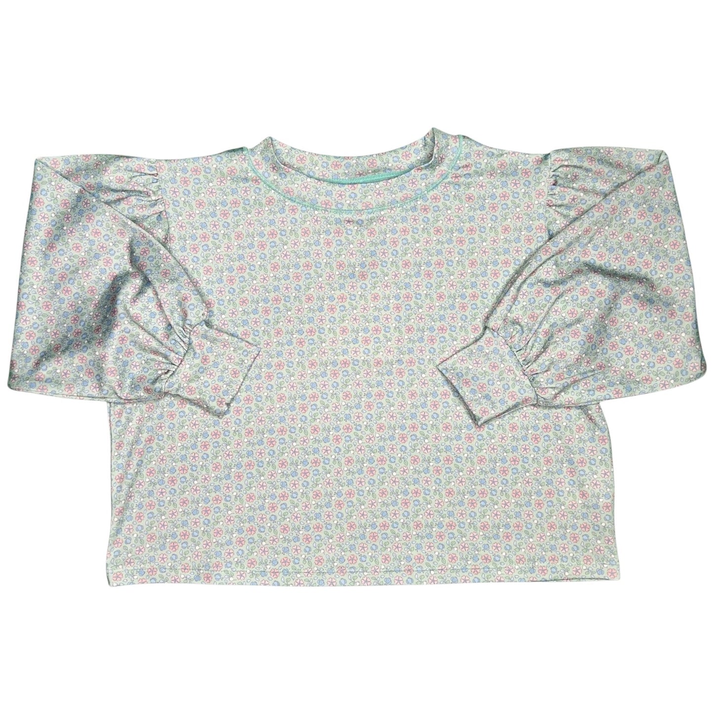 Honesty Athletic Floral Puff Sleeve Top