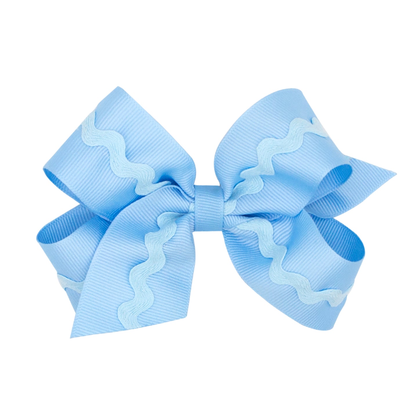 Wee Ones Medium Grosgrain with Ric-Rac Trim Hair Bow
