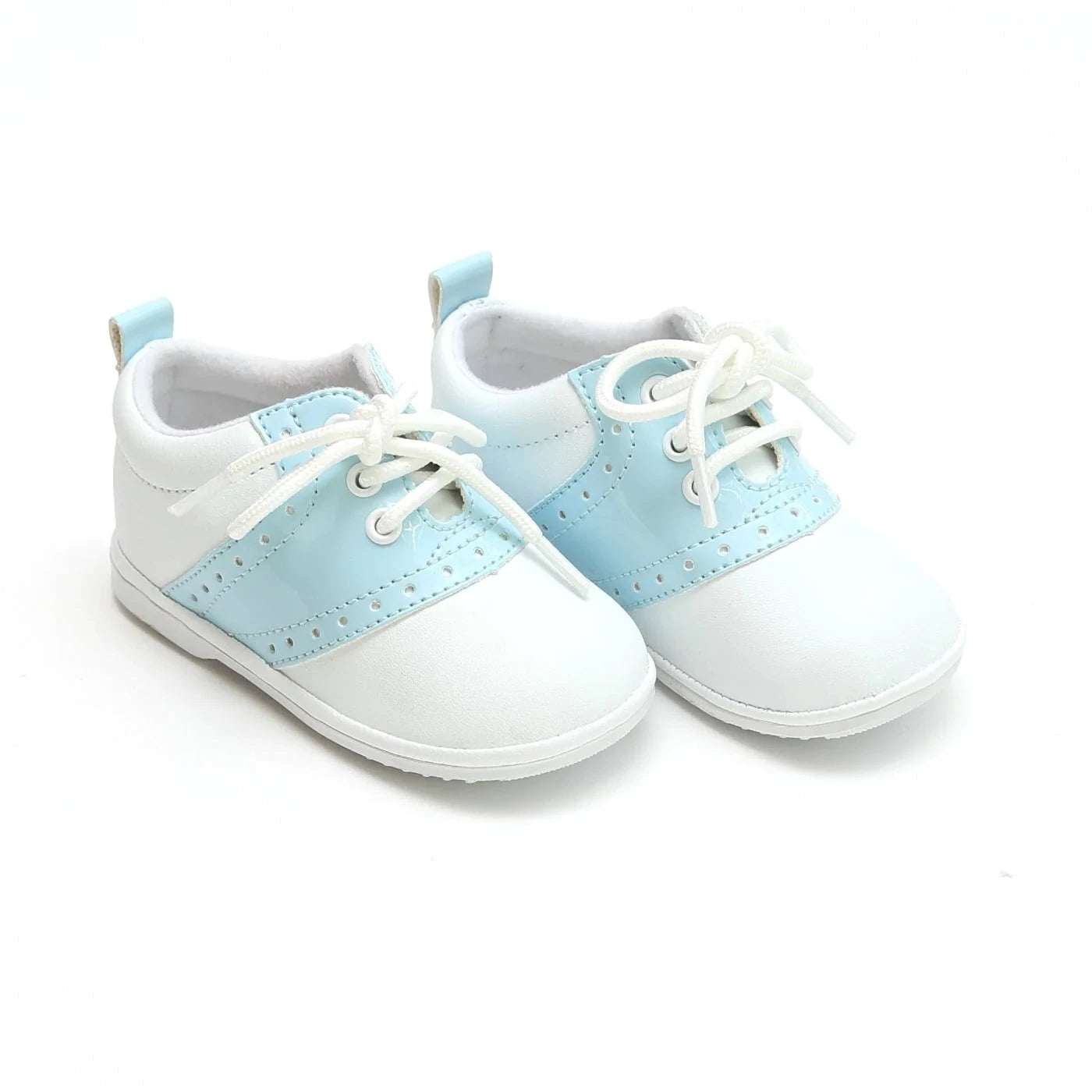 L Amour Austin Boy s Patent Saddle Oxford Shoe