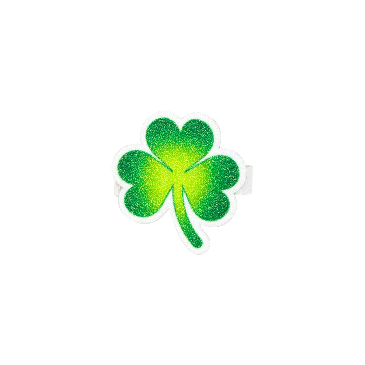 Wee Ones Glitter Shamrock Hair Clip