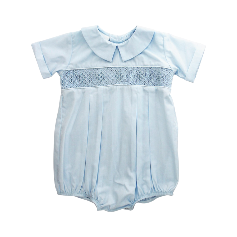 Bailey Boys Baby Dressy Bubble with Collar - Grass Green Seersucker main image 1