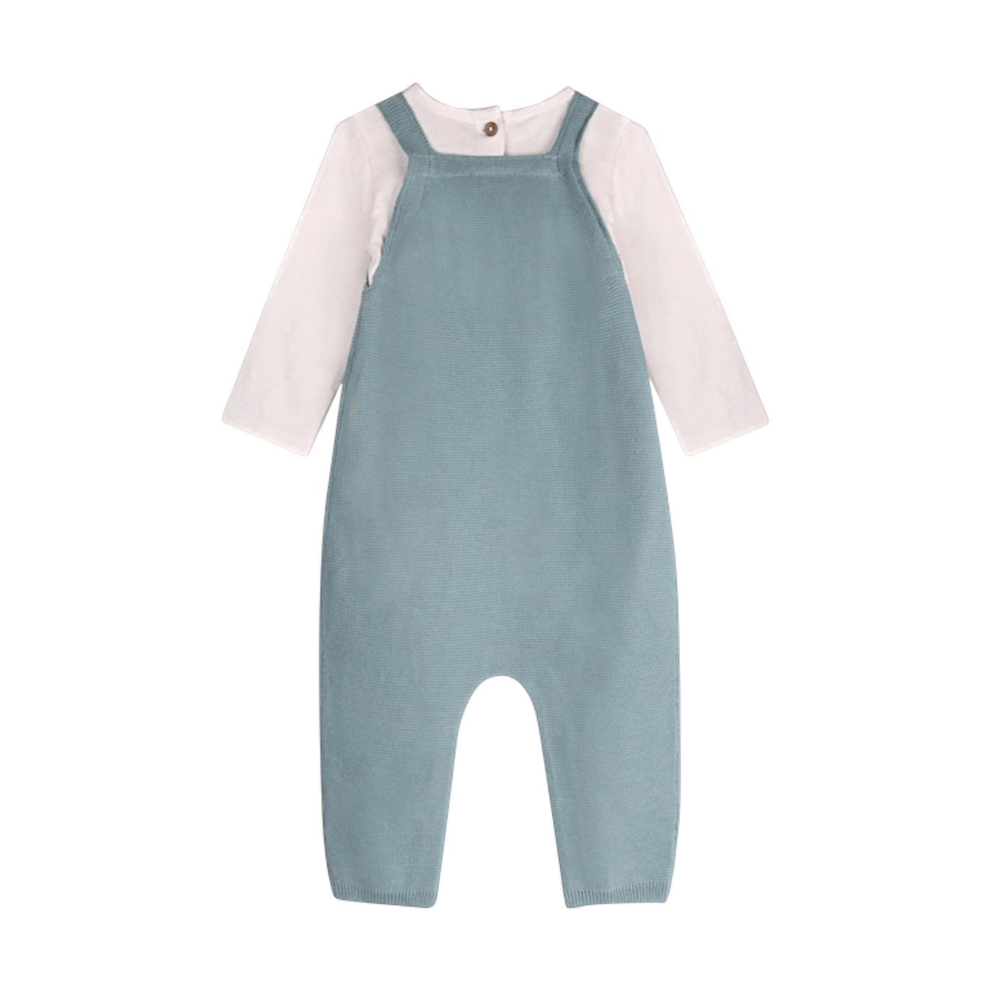 Viverano Organics Lion Applique Sweater Knit Overall Set