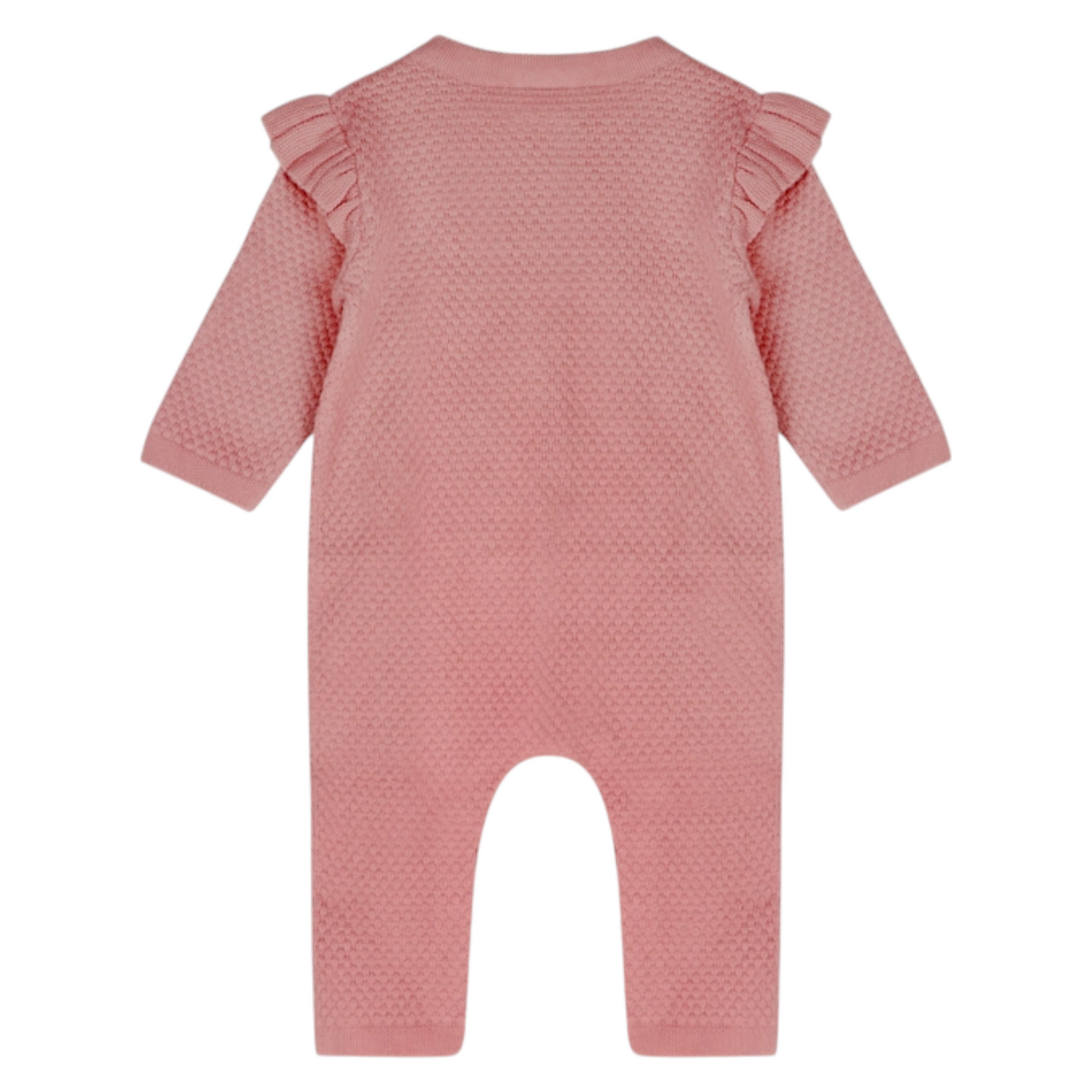 Viverano Organics Floral Embroidered Knit Ruffle Sweater Jumpsuit