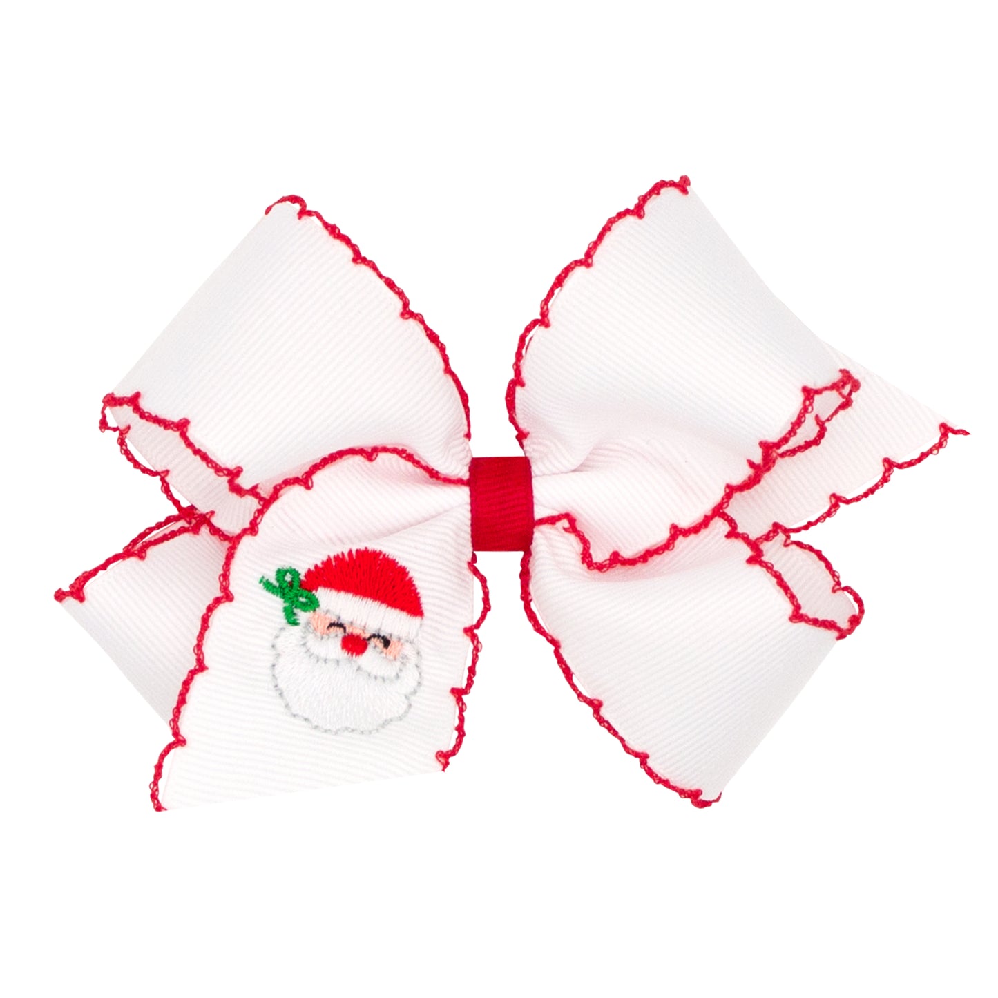Wee Ones Medium Moonstitch Christmas Embroidered Hair Bows