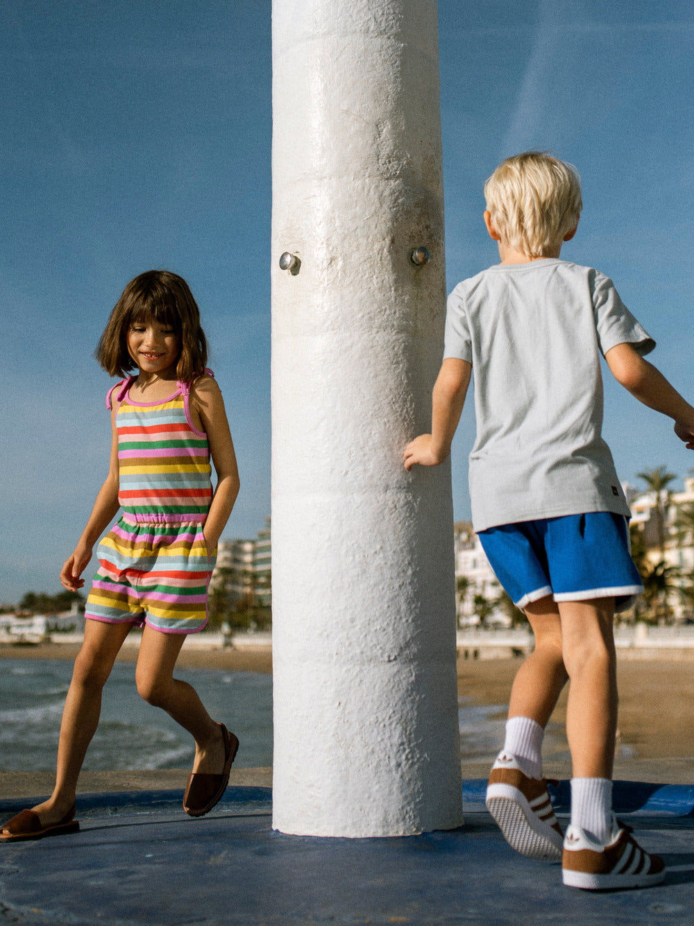 Tea Tie Shoulder Sporty Romper