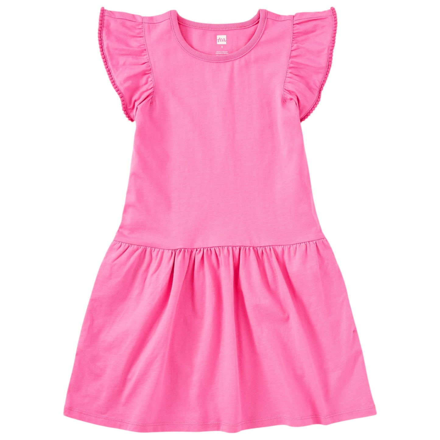 Tea Pom-Pom Flutter Dress