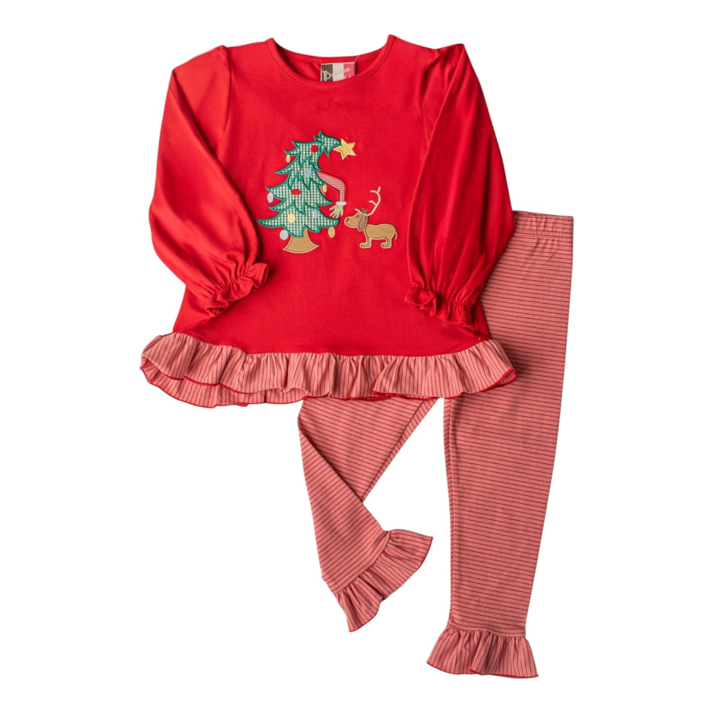 Banana Split Green & Grumpy Ruffle Pant Set