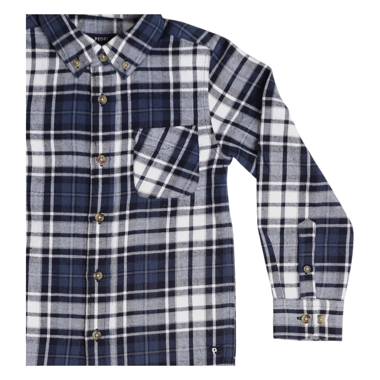 Pedal Button Down Plaid Shirt