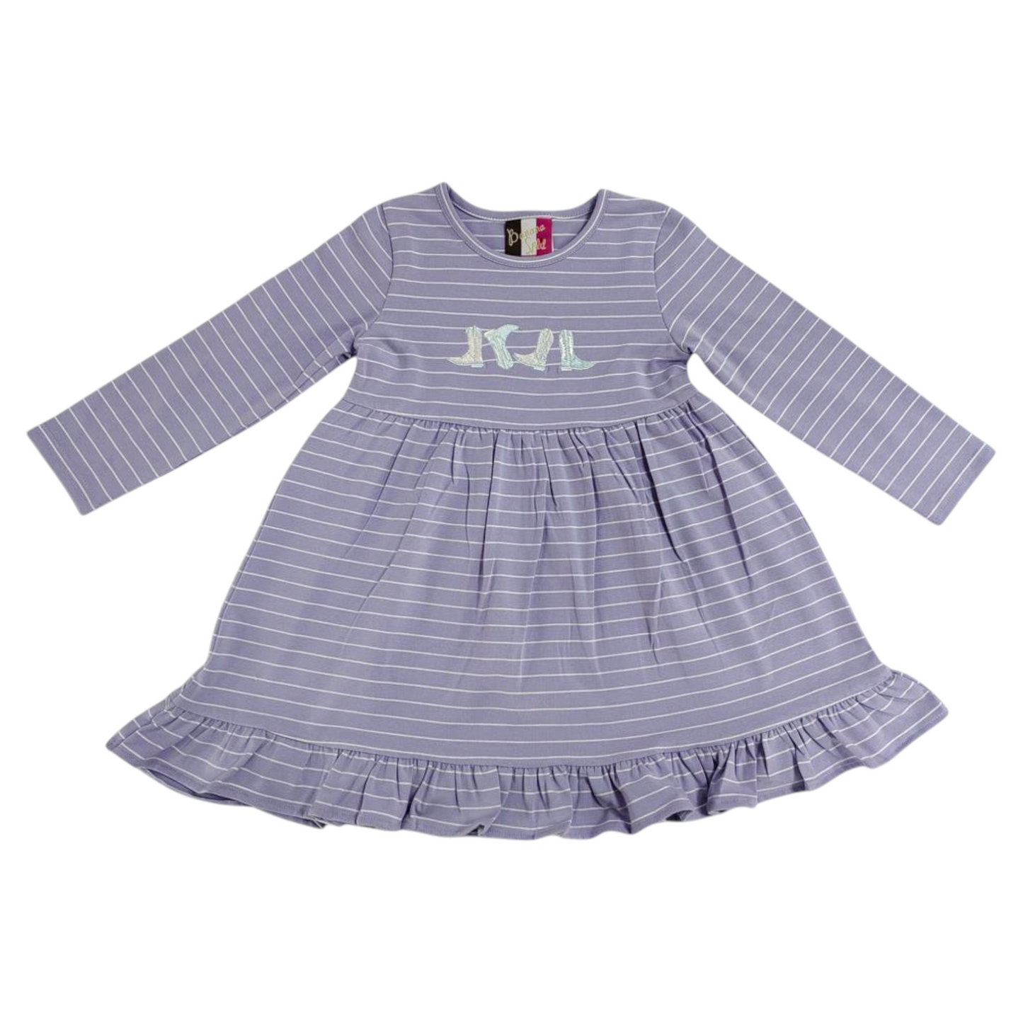 Banana Split Cowgirl Boots Applique Dress