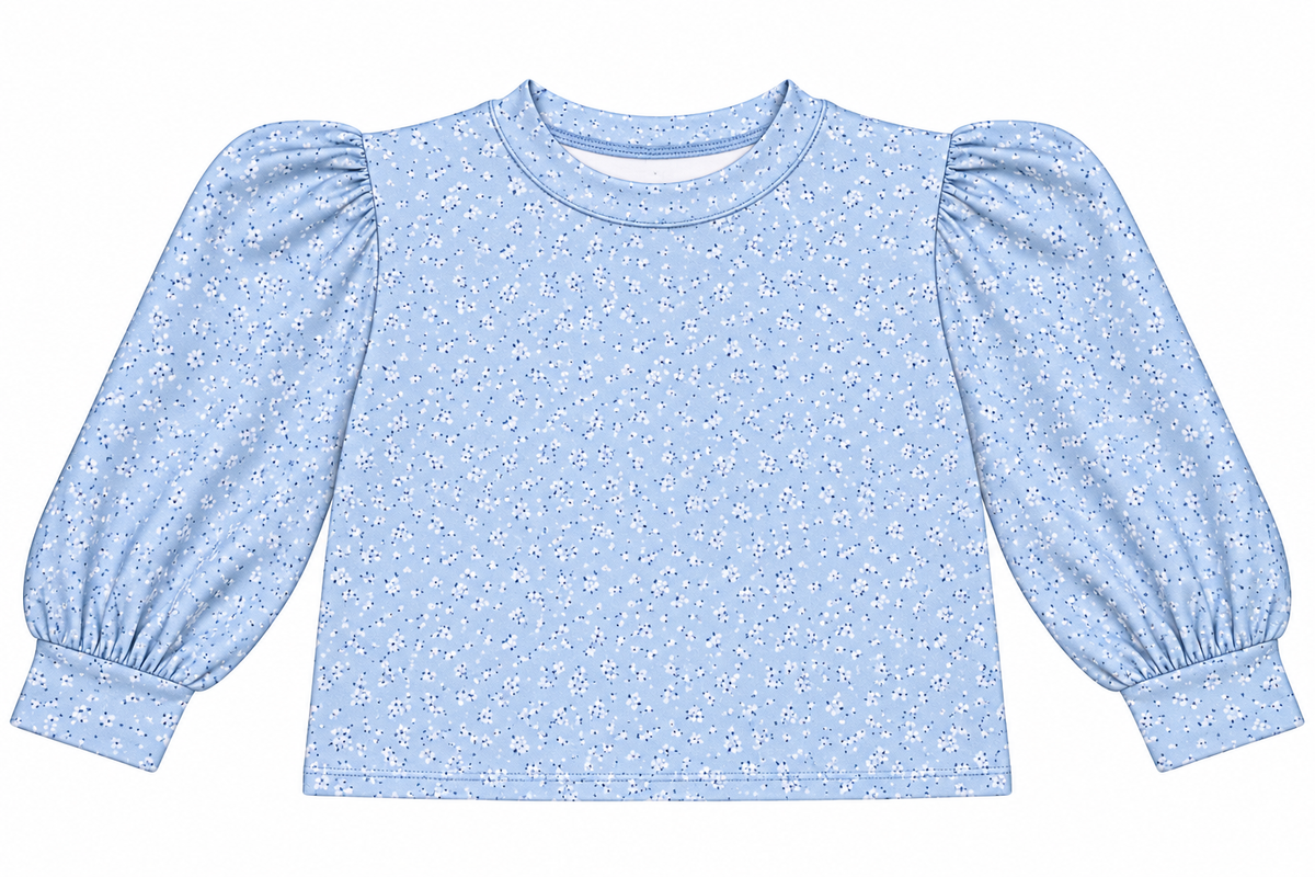 Honesty Athletic Floral Puff Sleeve Top