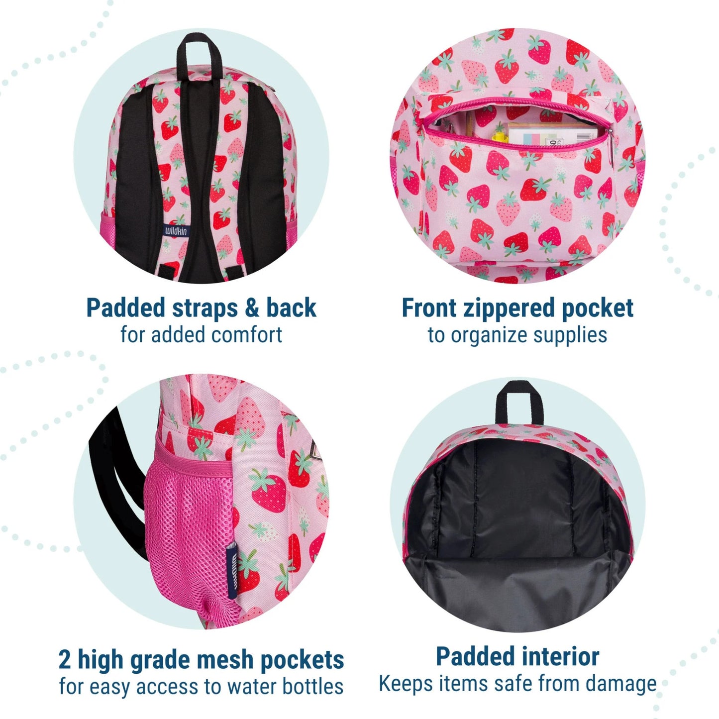 Wildkin Strawberry Patch 16 Inch Backpack