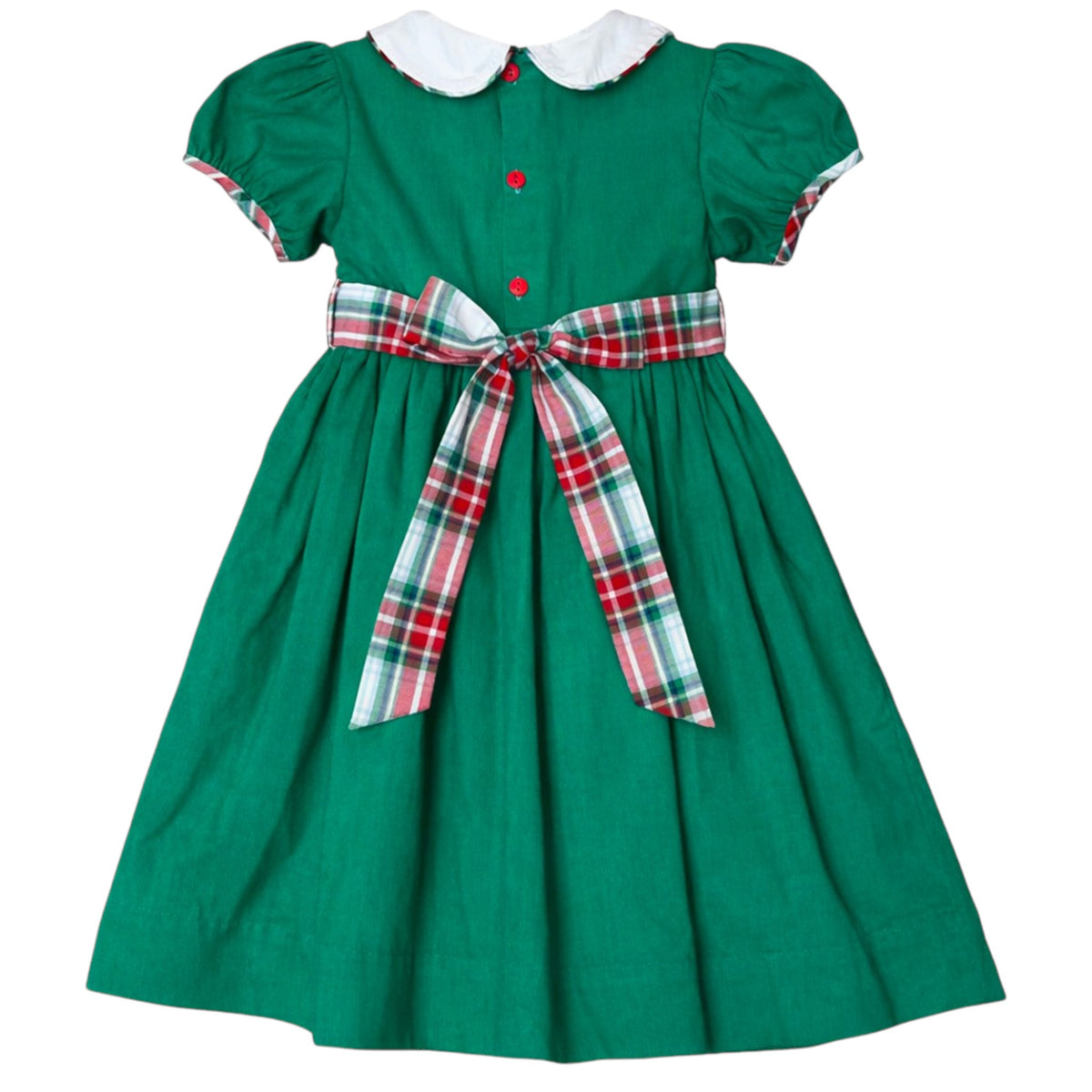 Ishtex Corduroy And Plaid Dress