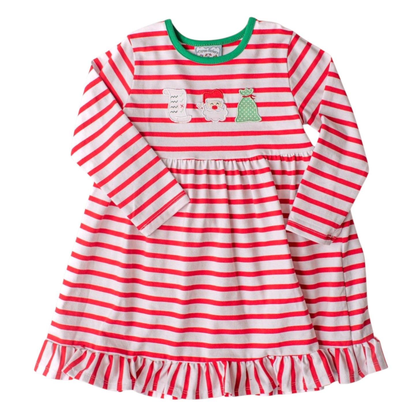 Three Sisters Making His List Applique Dress