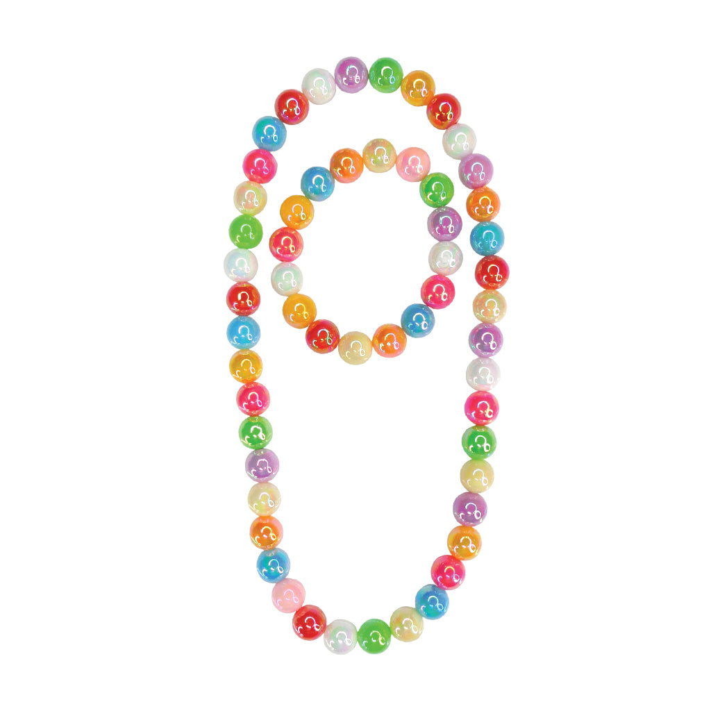 Great Pretenders Color Me Rainbow Necklace & Bracelet Set