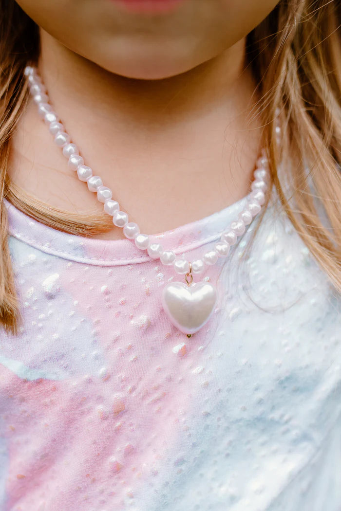 Great Pretenders Pink Pearl Heart Necklace