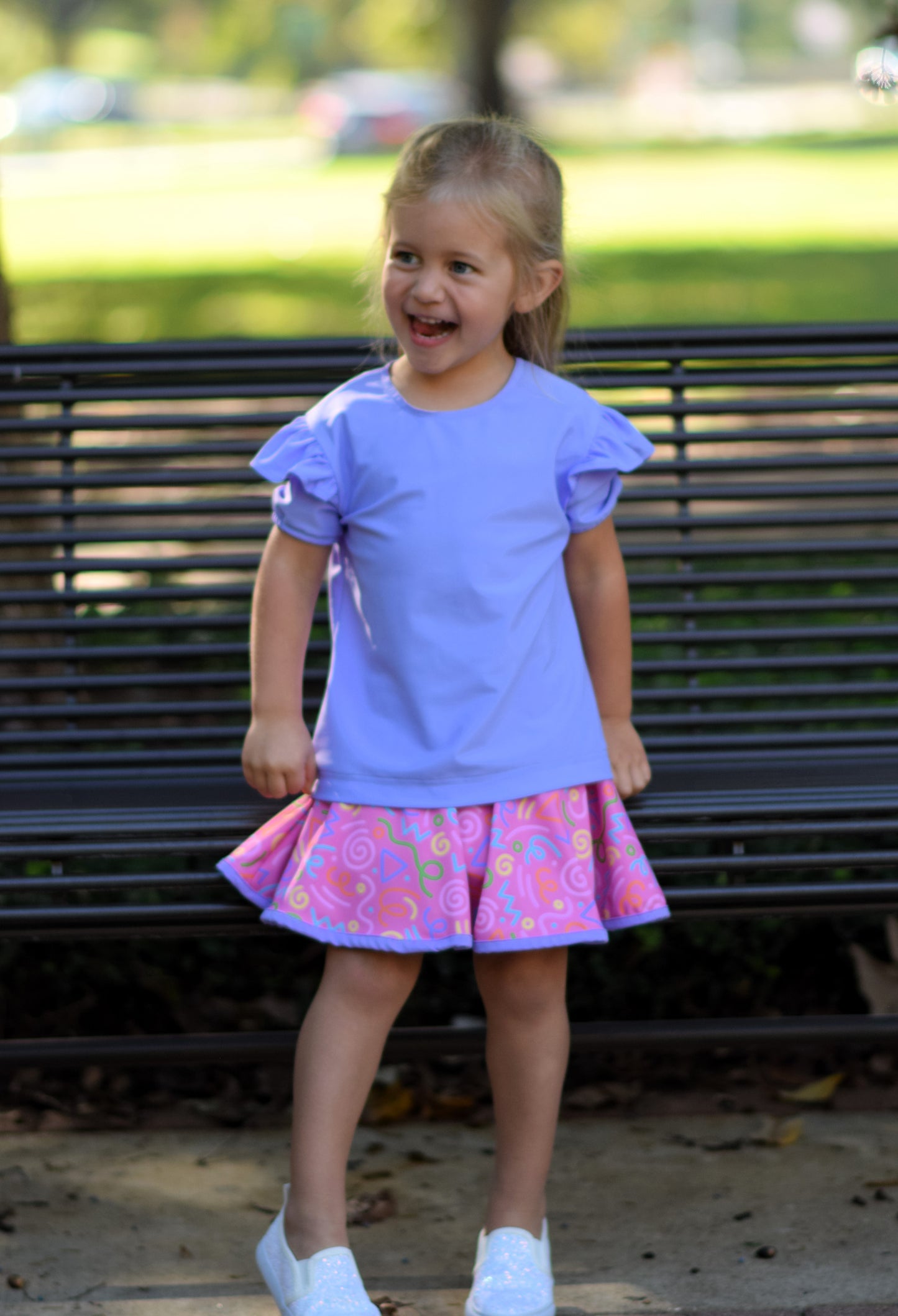 Funtasia Too Athletic Wear Ruffle Puff Sleeve Top