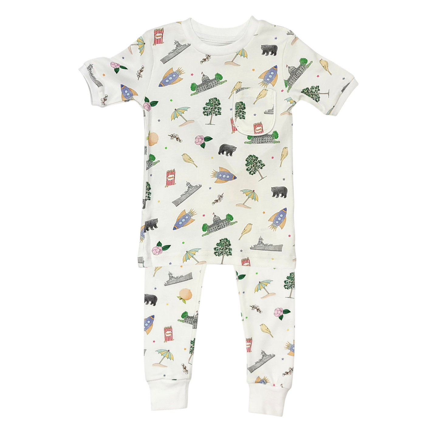 Nola Tawk Alabama Kids Organic Cotton Pajama Set