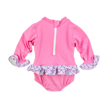 Load image into Gallery viewer, Florence Eiseman Sandy Toes Rash Guard Onesie with UPF 50+