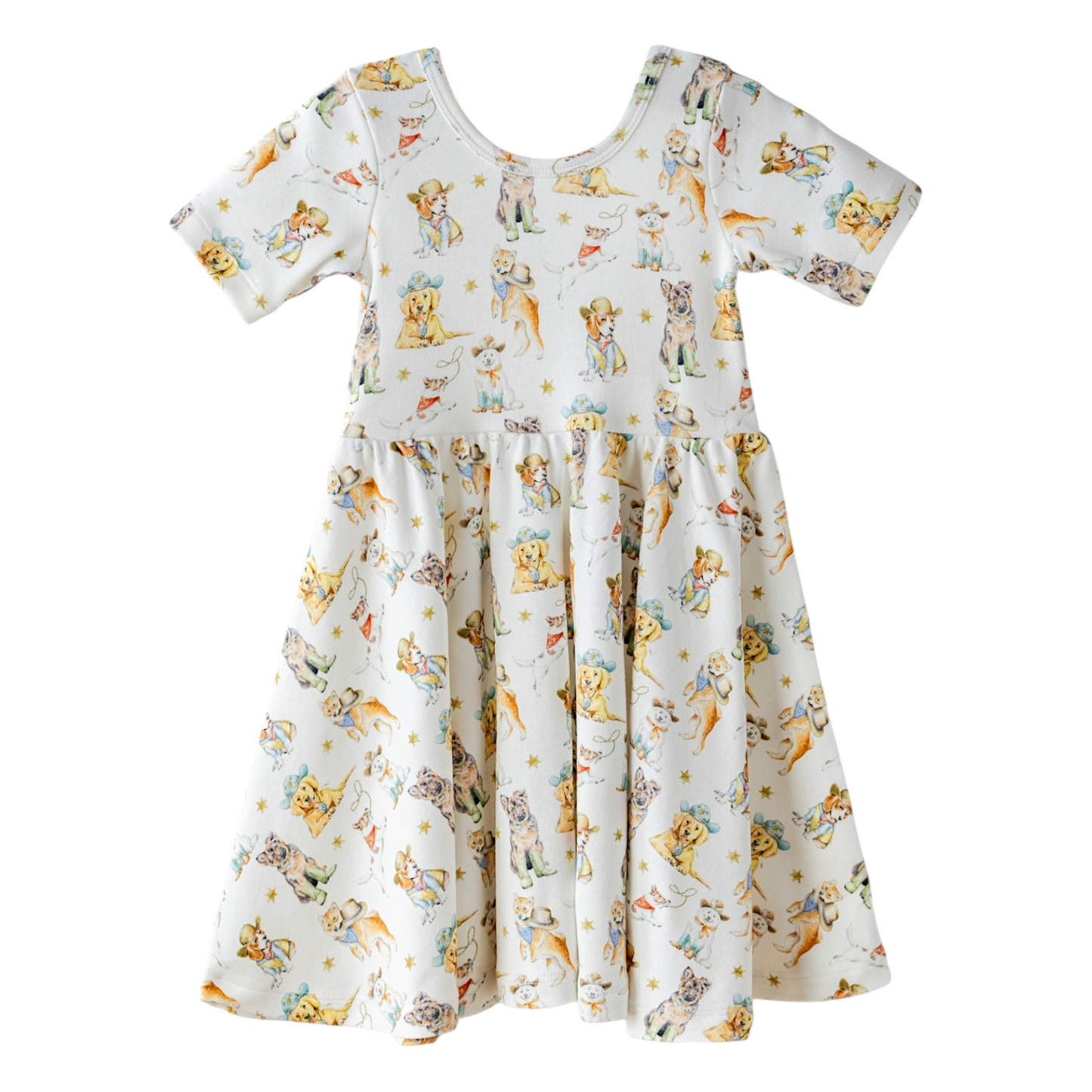 Nola Tawk Cowboy Pups Organic Cotton Twirl Dress