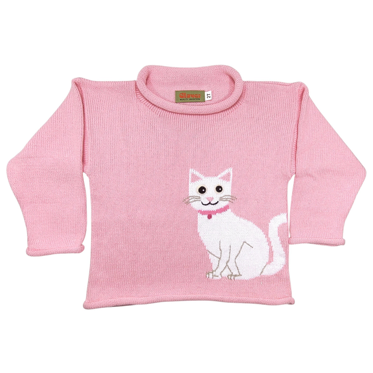 Luigi Cat with Collar Roll Neck Sweater