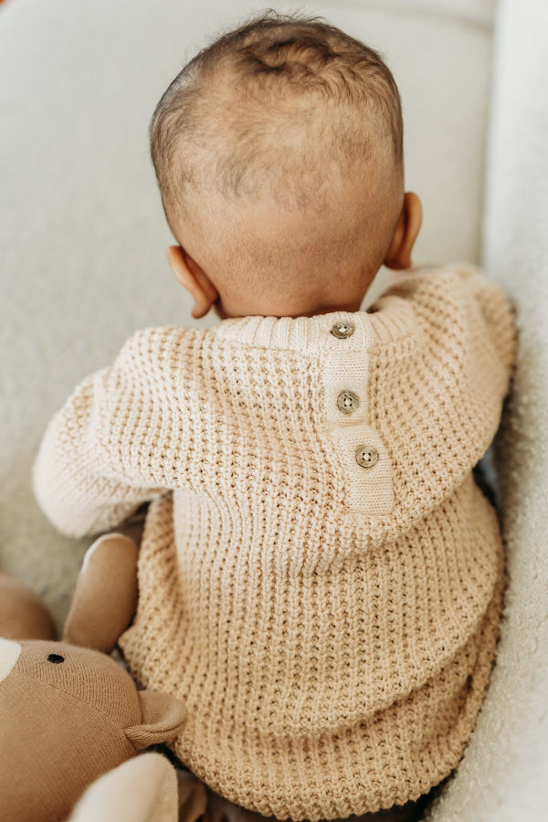 Viverano Organics Little Dude Embroidered Knit Sweater