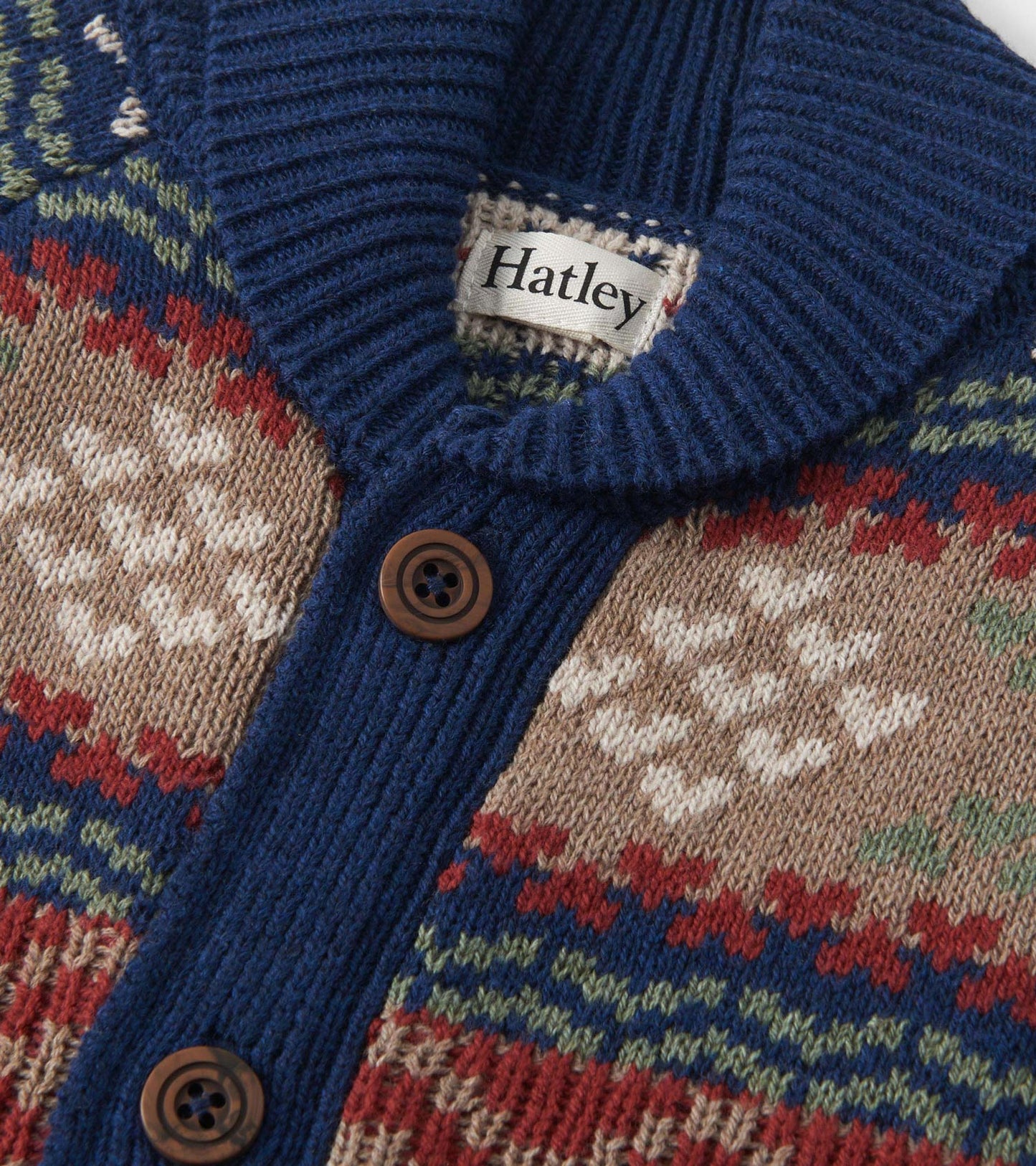 Hatley Vintage Fair Isle Shawl Collar Cardigan