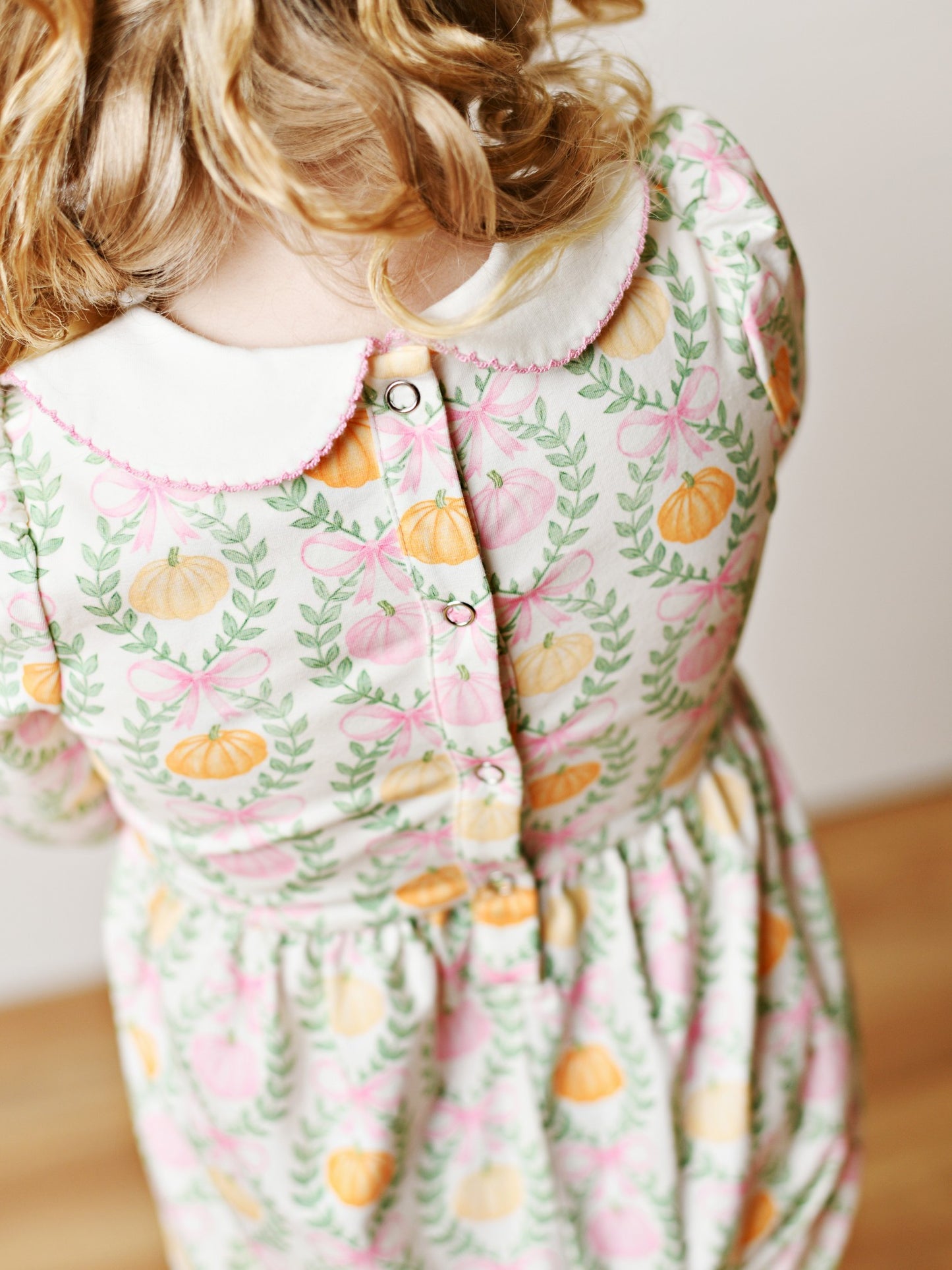 Swoon Baby Pumpkins & Bows Proper Romper