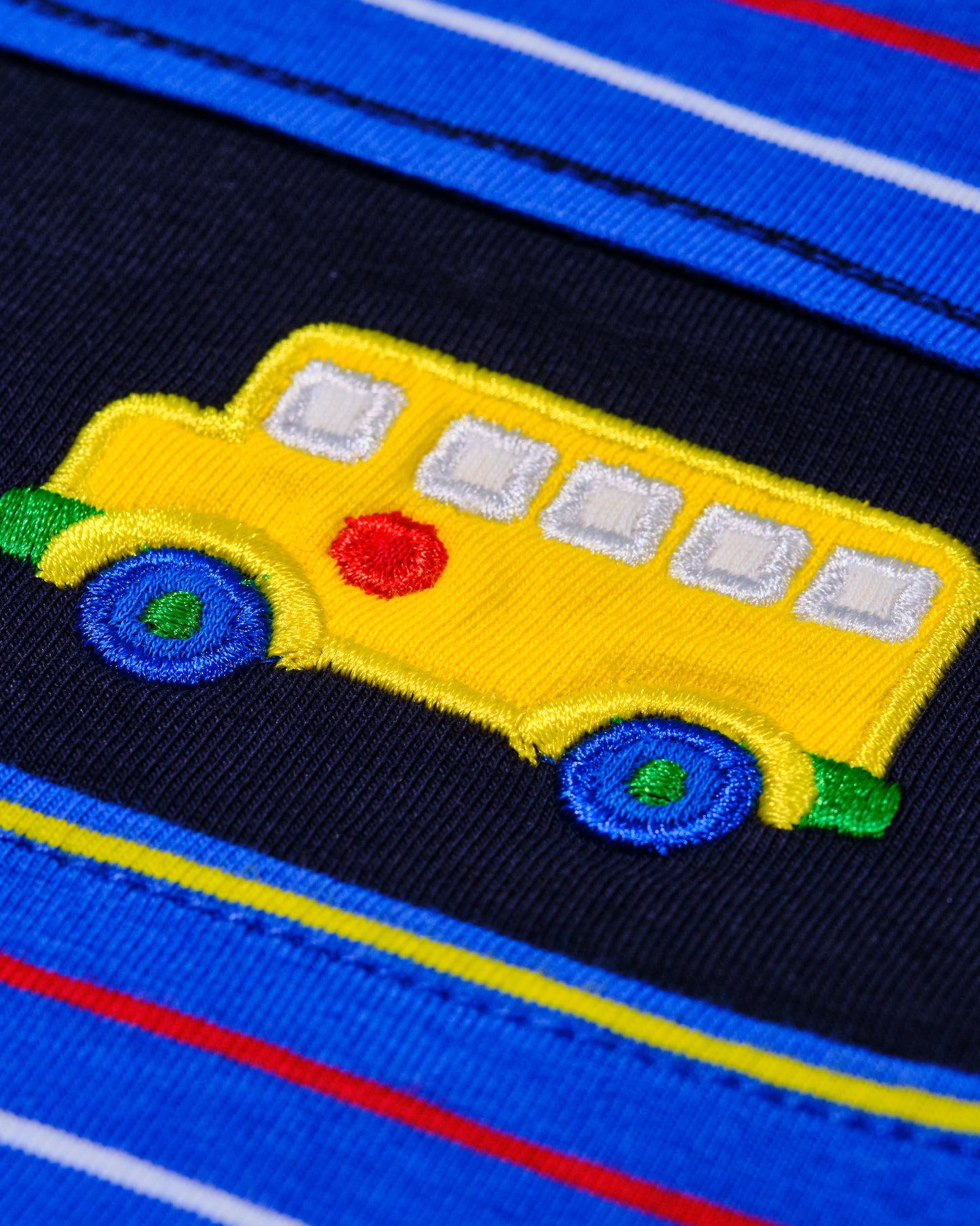 Florence Eiseman Stripe Knit Longall With Vehicles