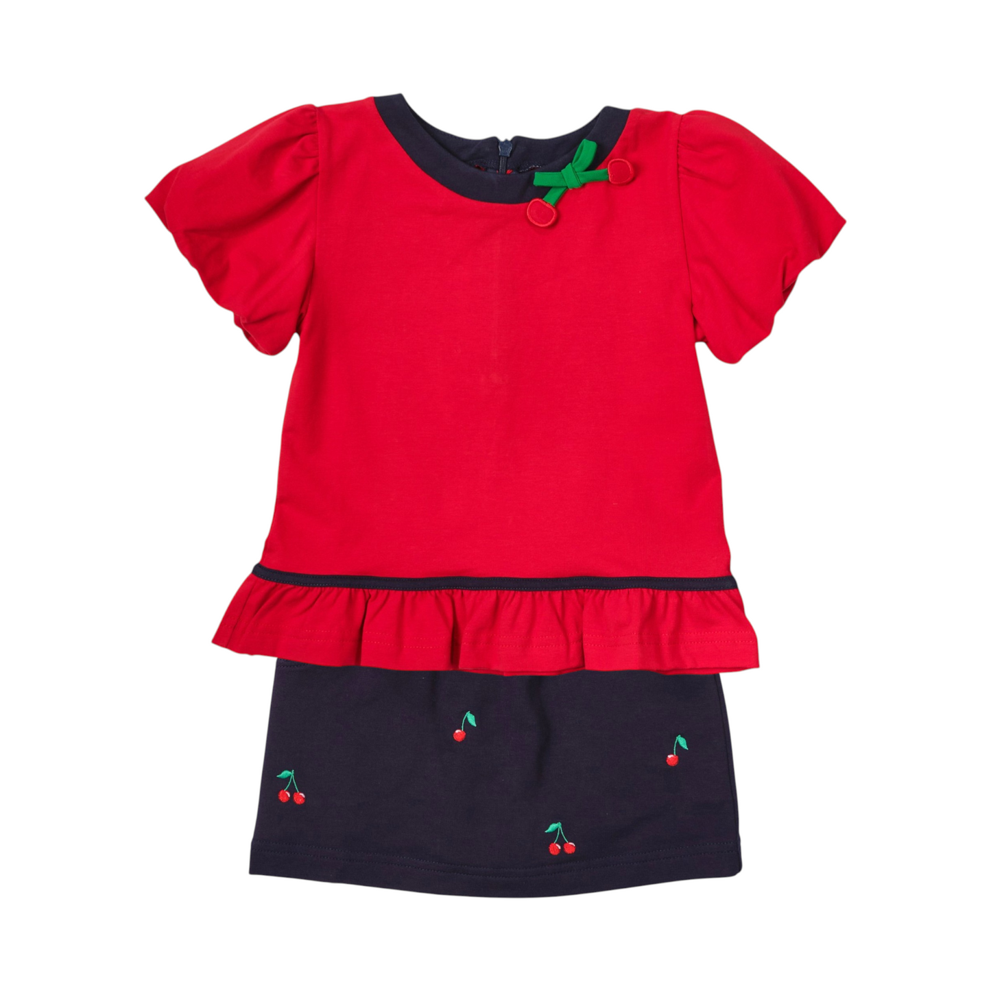 Florence Eiseman Bubble Sleeve Top With Cherries