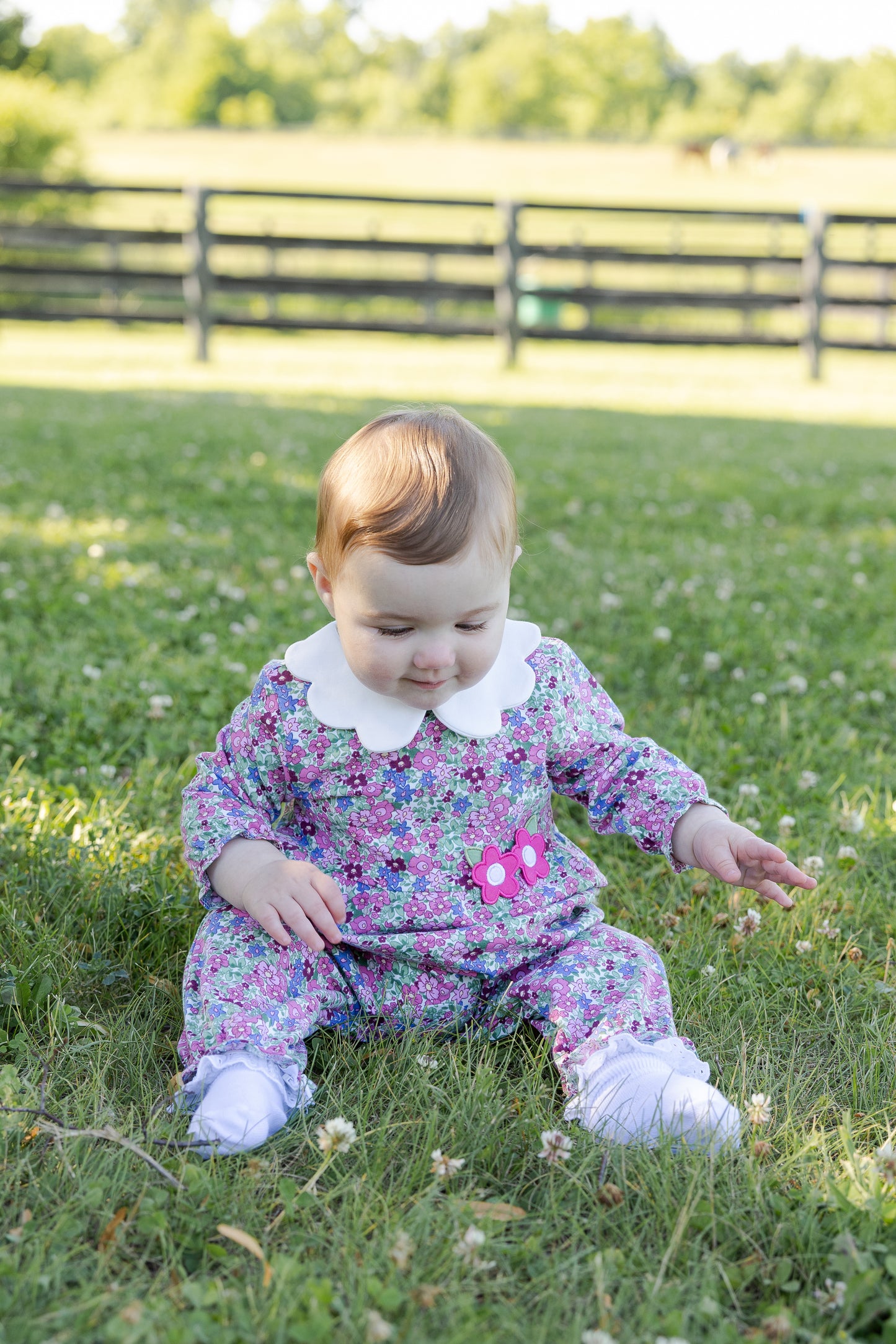 Florence Eiseman Floral Romper With Flowers