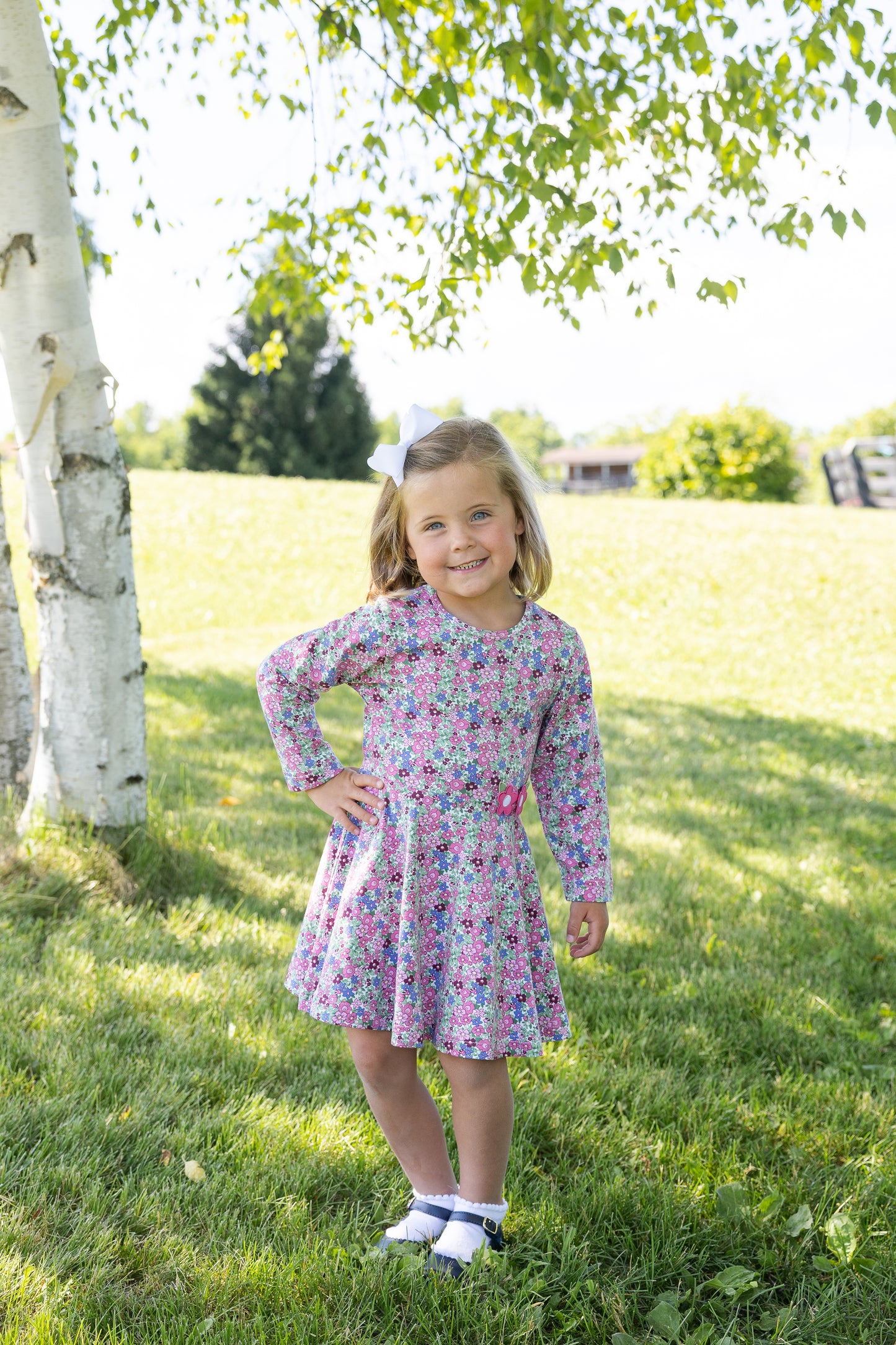 Florence Eiseman Floral Knit Dress With Flowers