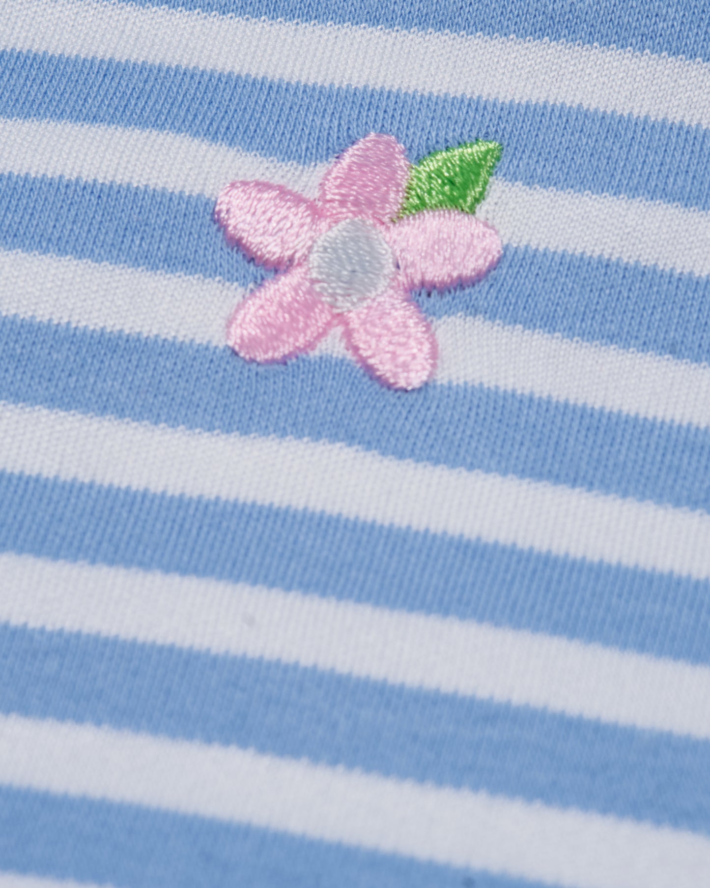 Florence Eiseman Stripe Knit Dress With Embroidered Flowers