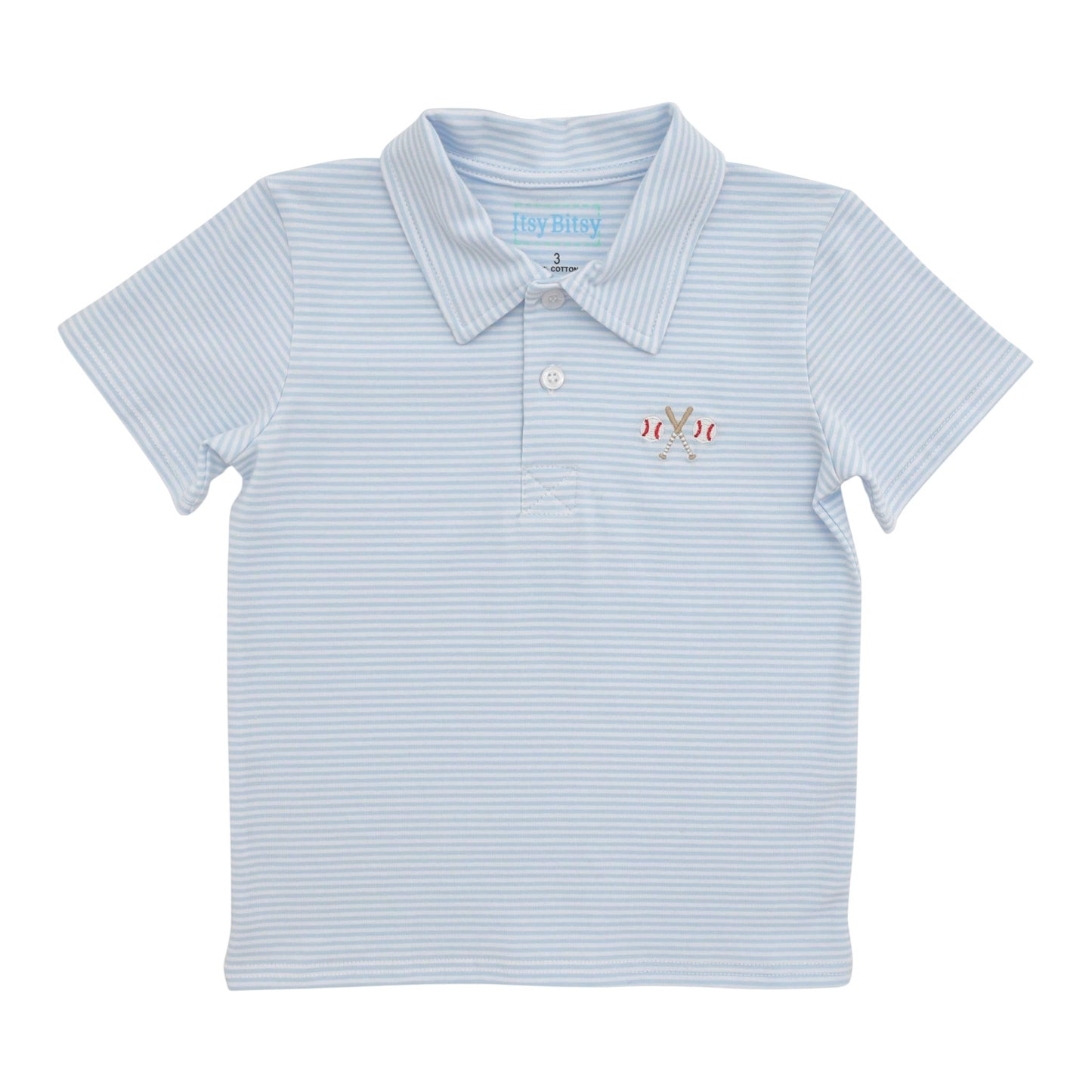 Itsy Bitsy Stripe Baseball Polo