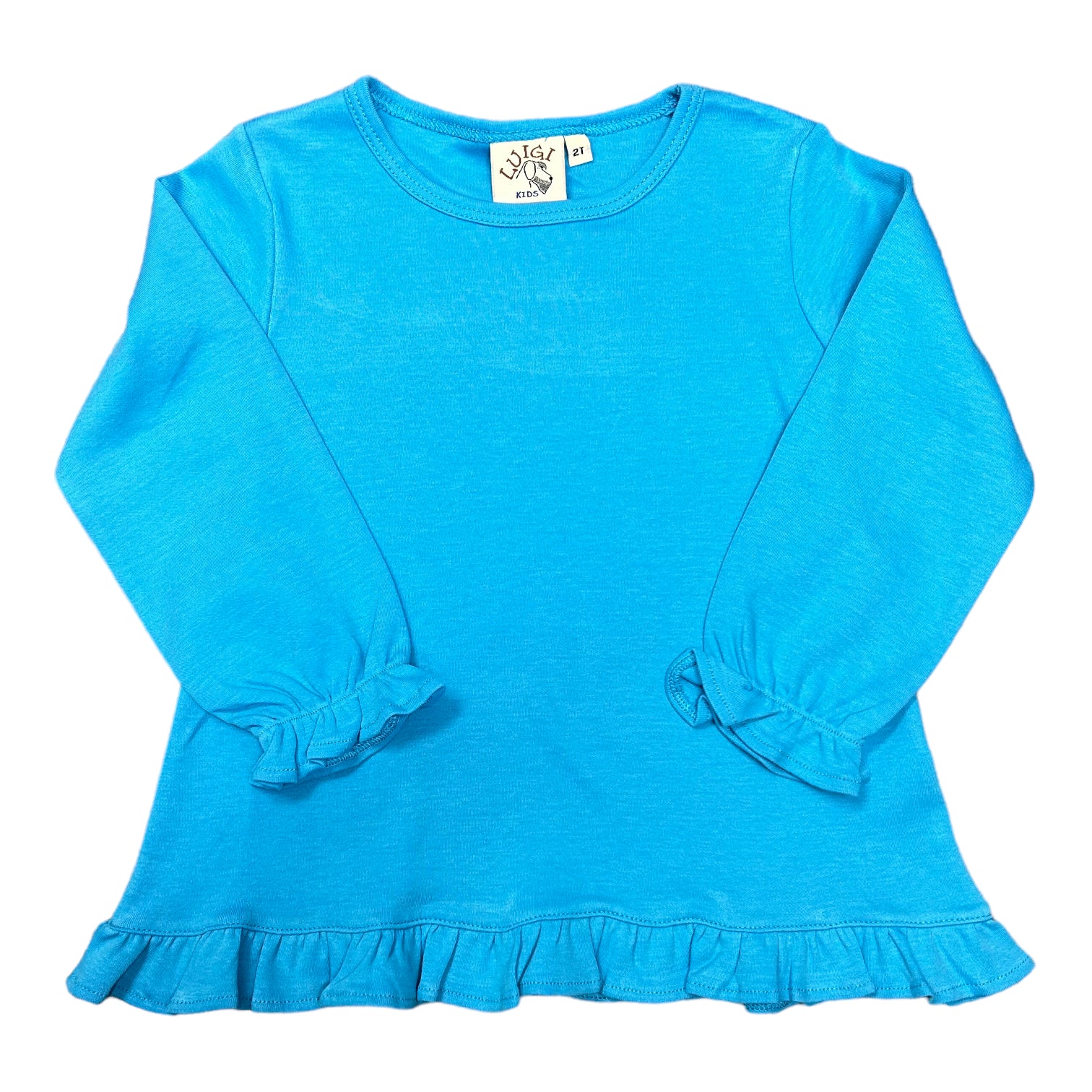 Luigi Ruffle Swing Top, Wand with Bow on Medium Baby Blue main image 1