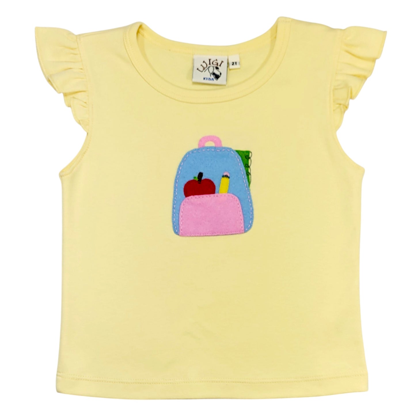 Luigi School Backpack Flutter Sleeve T-Shirt