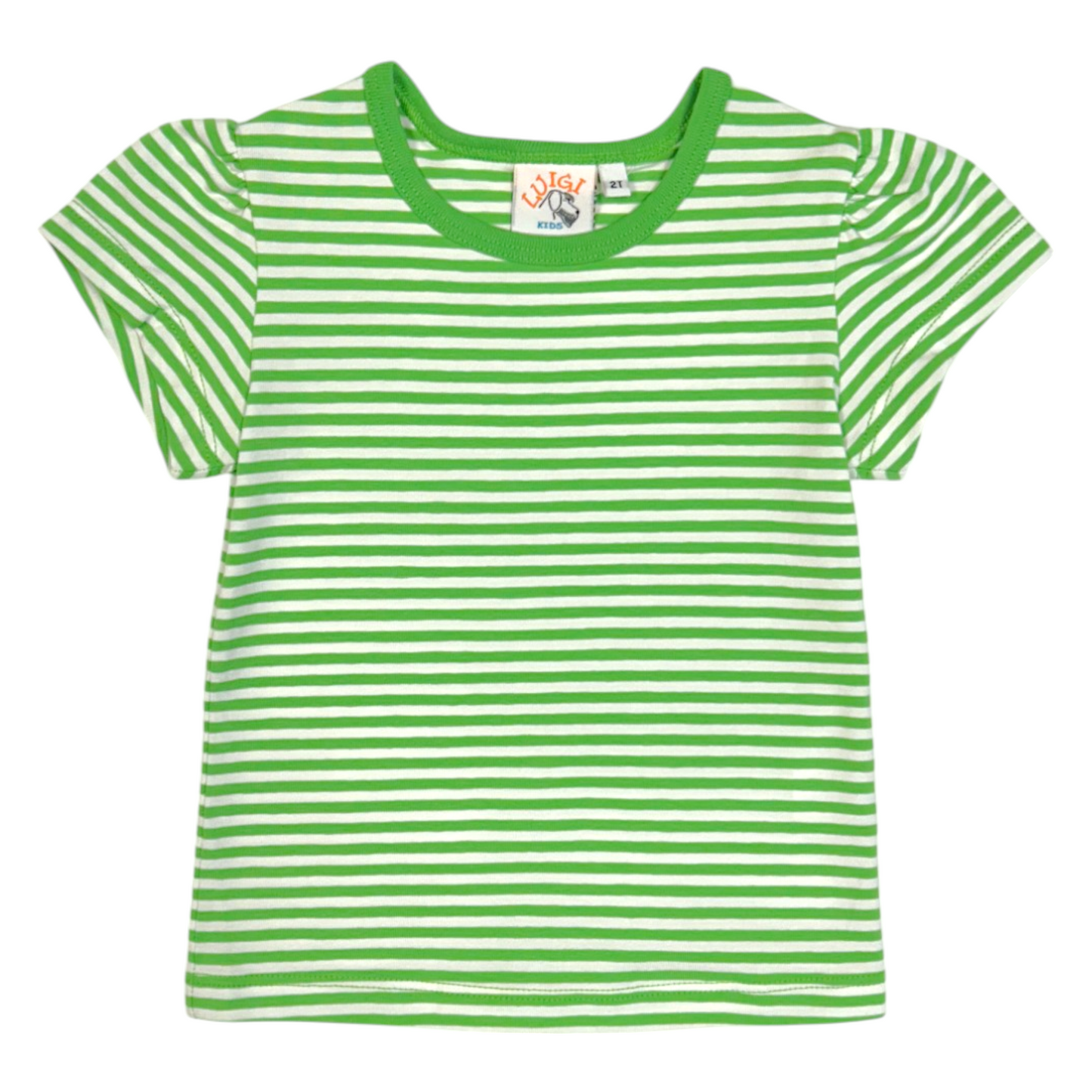 Luigi Stripe Cap Sleeve T-Shirt