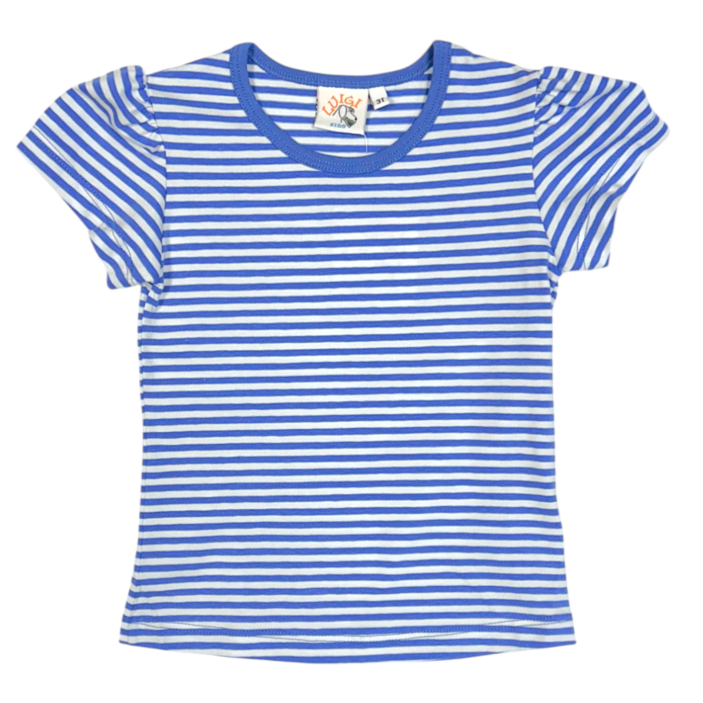 Luigi Stripe Cap Sleeve T-Shirt