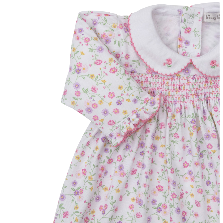 Kissy Kissy Autumn Blossoms Smocked Dress Set