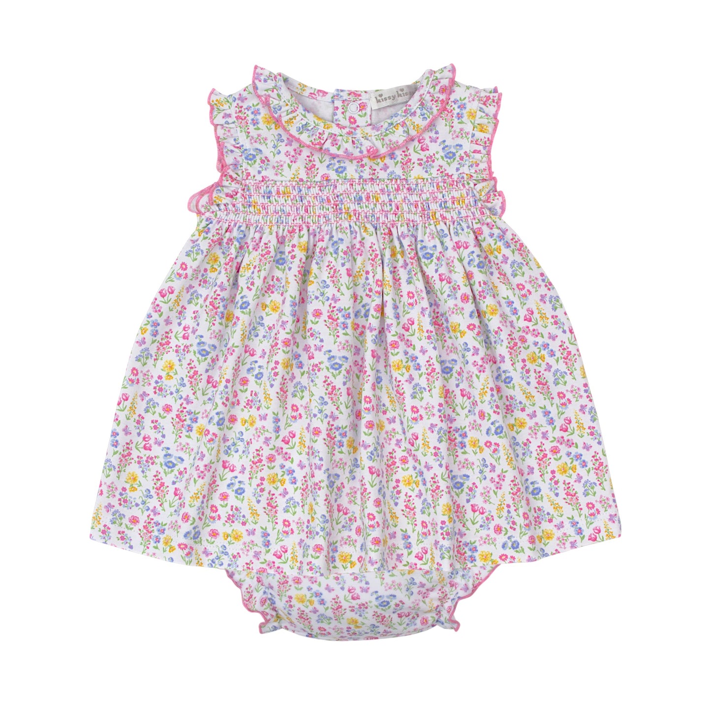 Kissy Kissy Pastel Gardens Smocked Dress Set