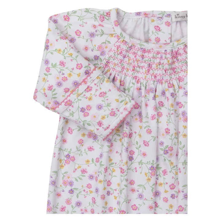 Kissy Kissy Autumn Blossoms Smocked Gown