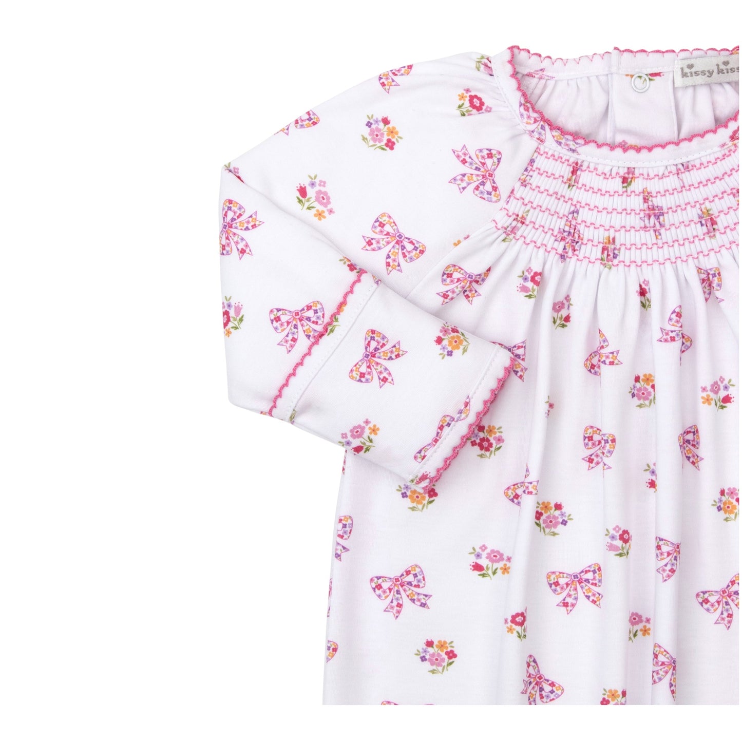 Kissy Kissy Blossoming Bows Smocked Gown