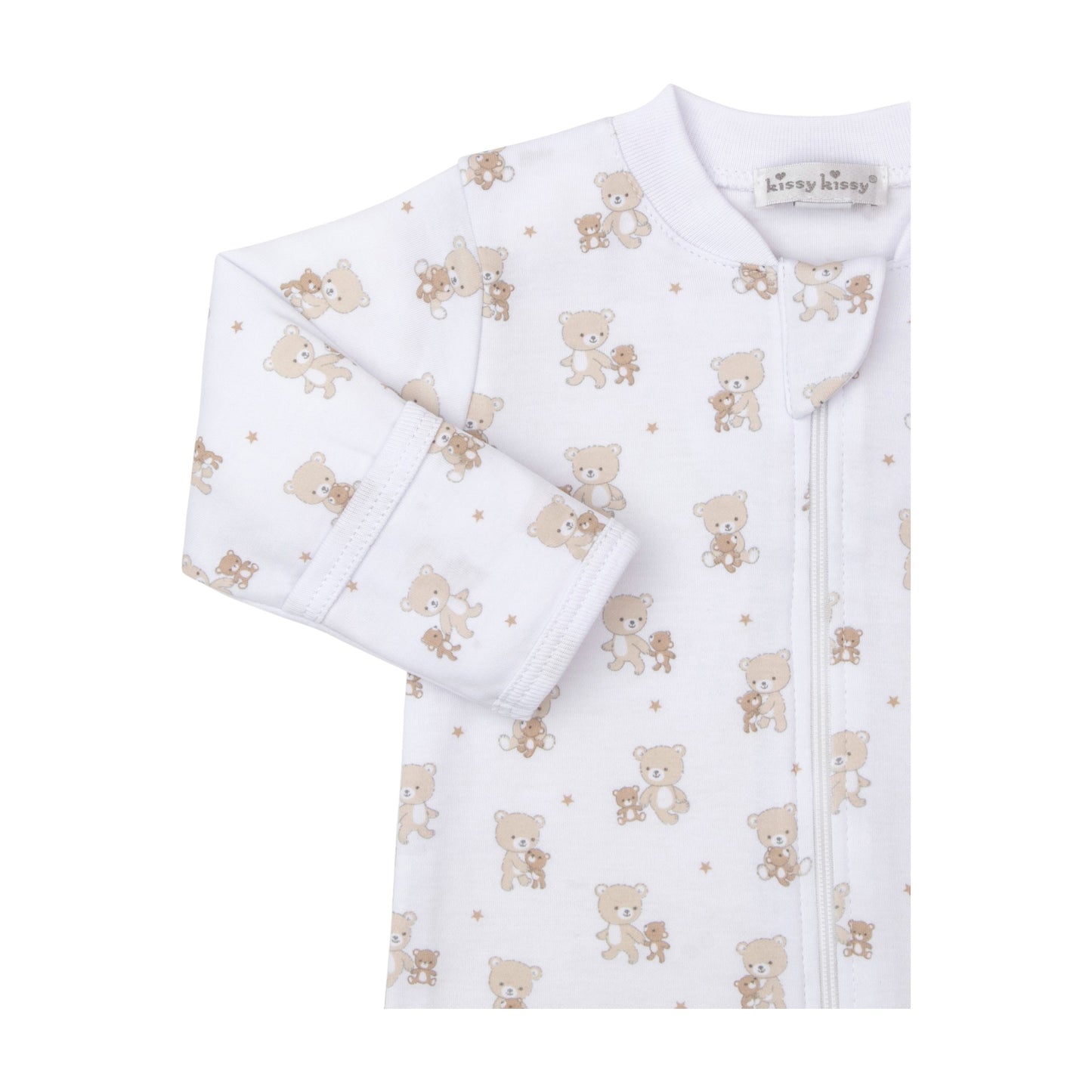 Kissy Kissy Teddy Bear Love Zip Footie