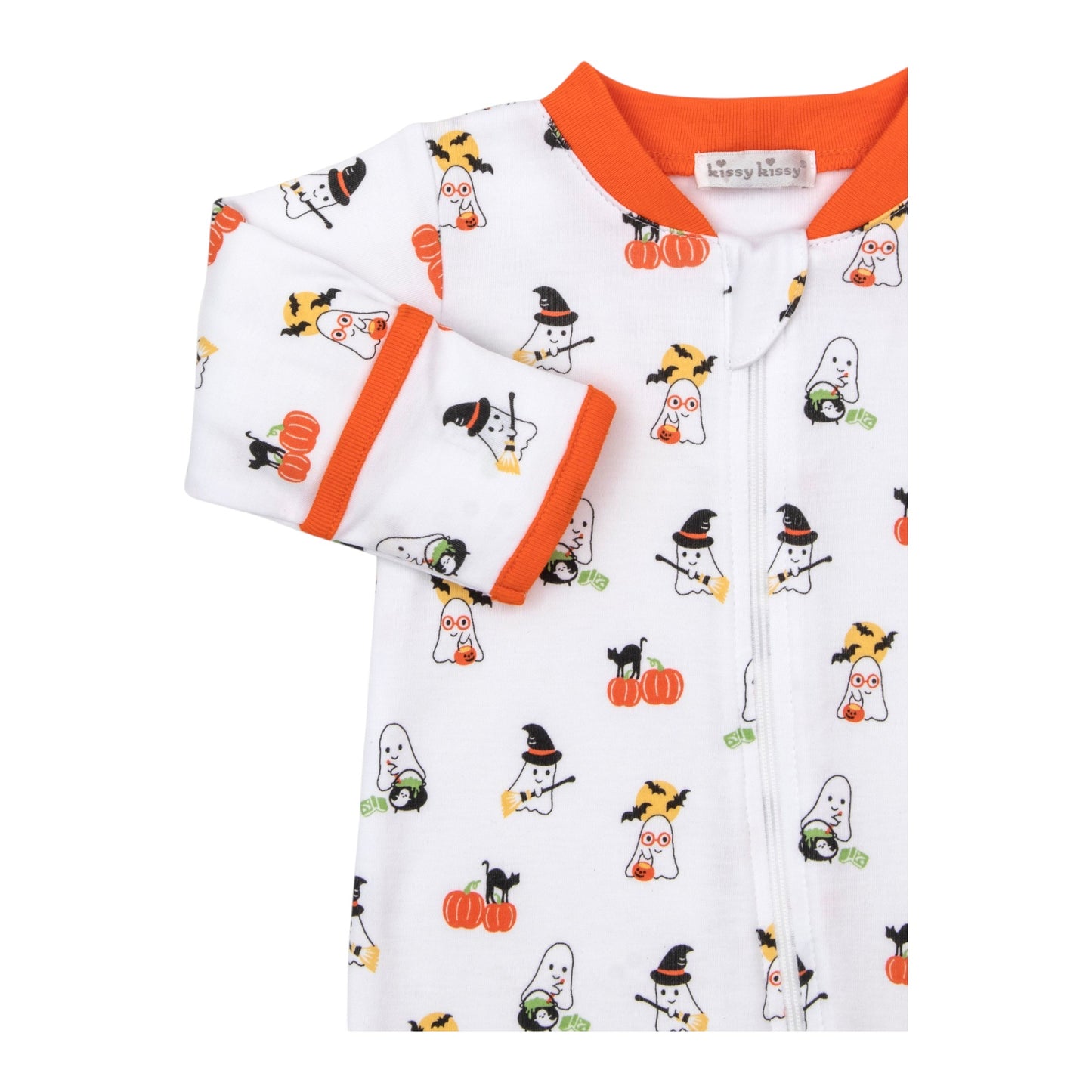 Kissy Kissy Halloween Ghosts Zip Footie