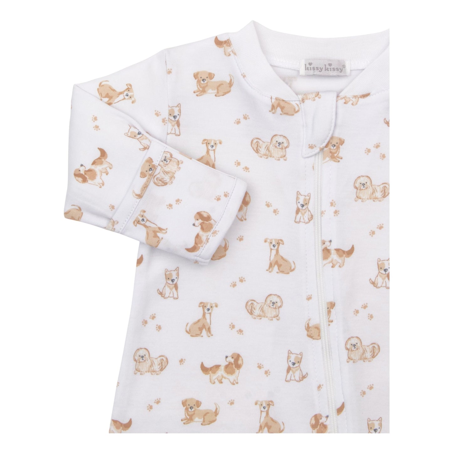 Kissy Kissy Puppy Paws Zip Footie