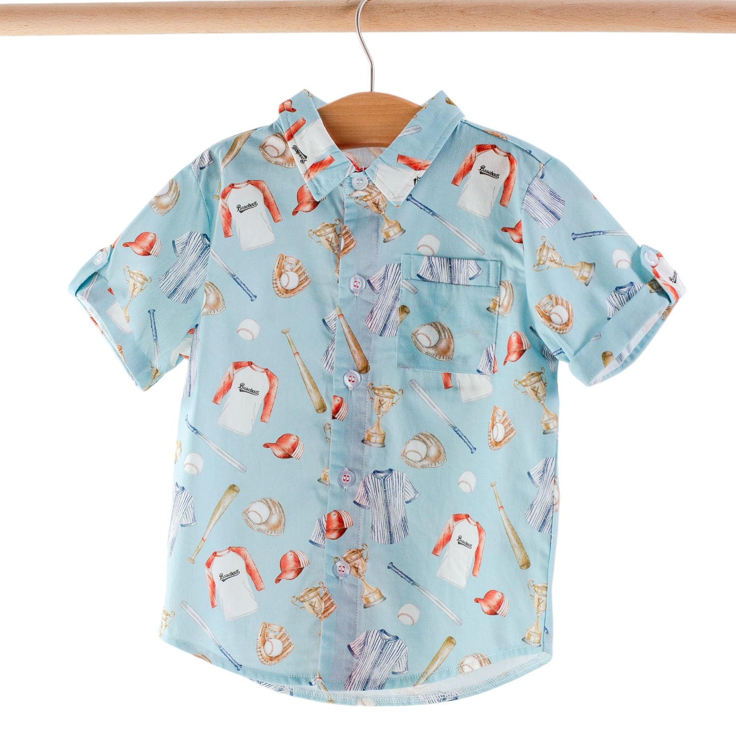 Nola Tawk Let's Play Ball Collared Shirt