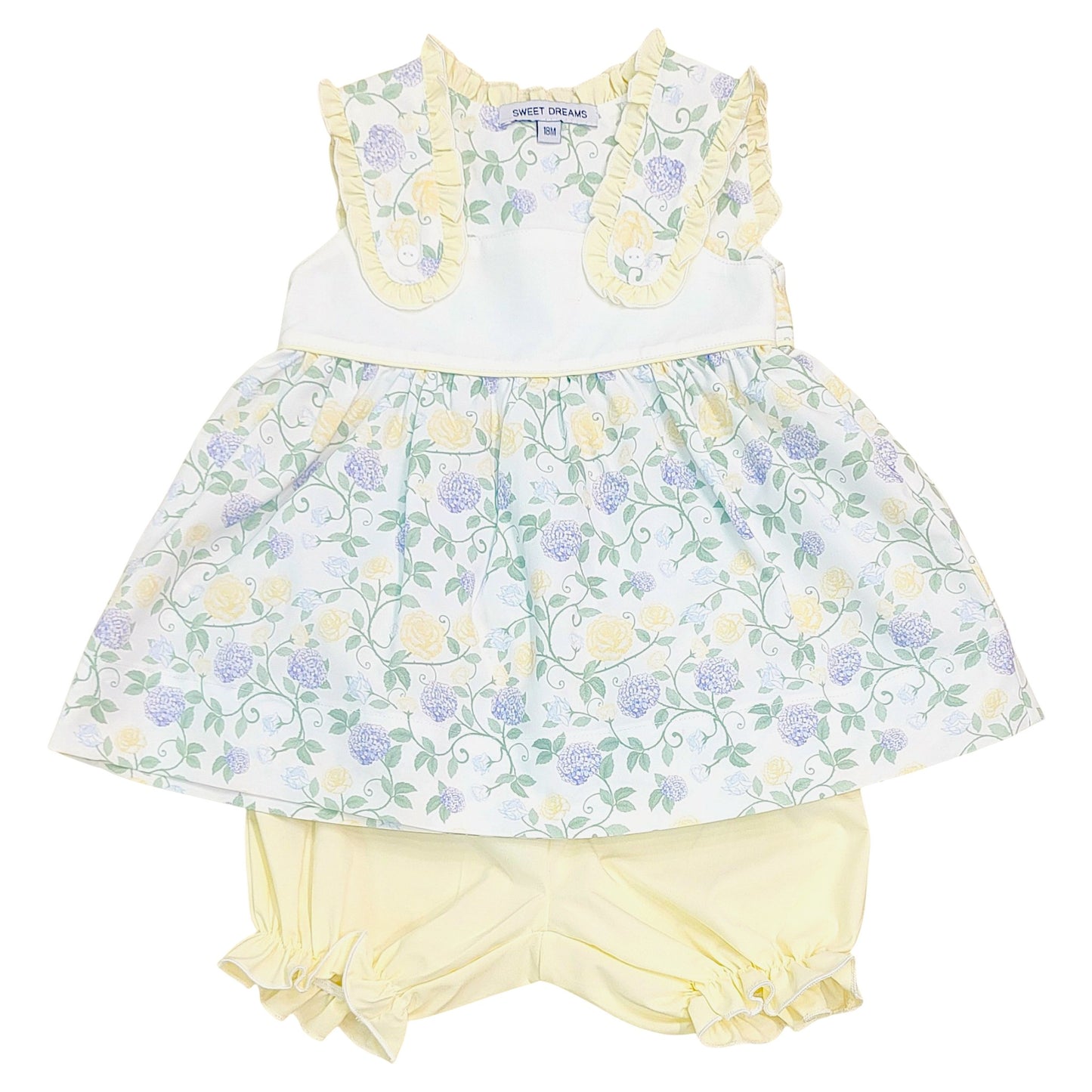 Sweet Dreams Ruffle Trim Floral Bloomer Set