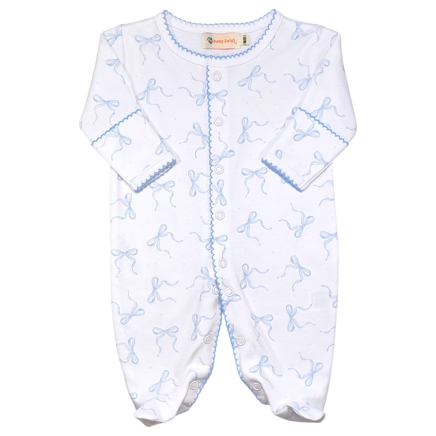 Luigi Bow Print Footie